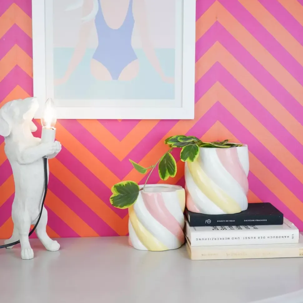 Marshmellow Potte H13 Hvit/Gul/Rosa