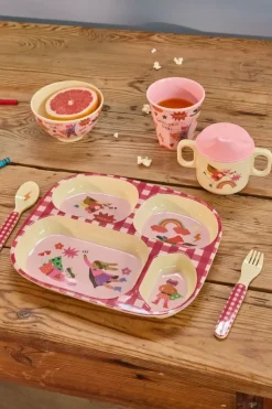 Melaminasjett Romdelt Hero Print Rosa