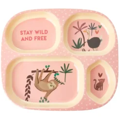Melaminasjett Romdelt Pink Jungle