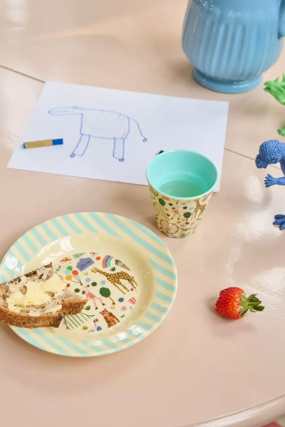 Melamin Barneskål Med Tivolitrykk - Mint