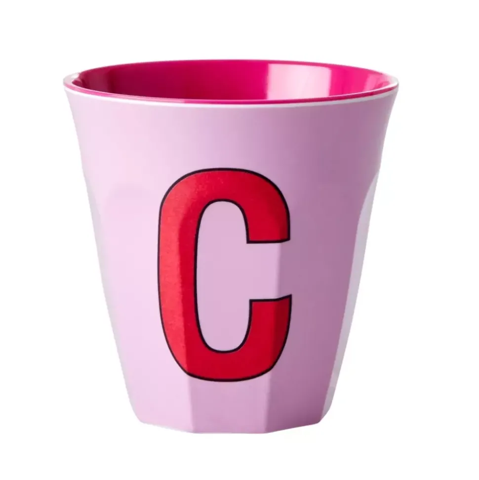 Melamin Bokstavkopp C H9 Rosa