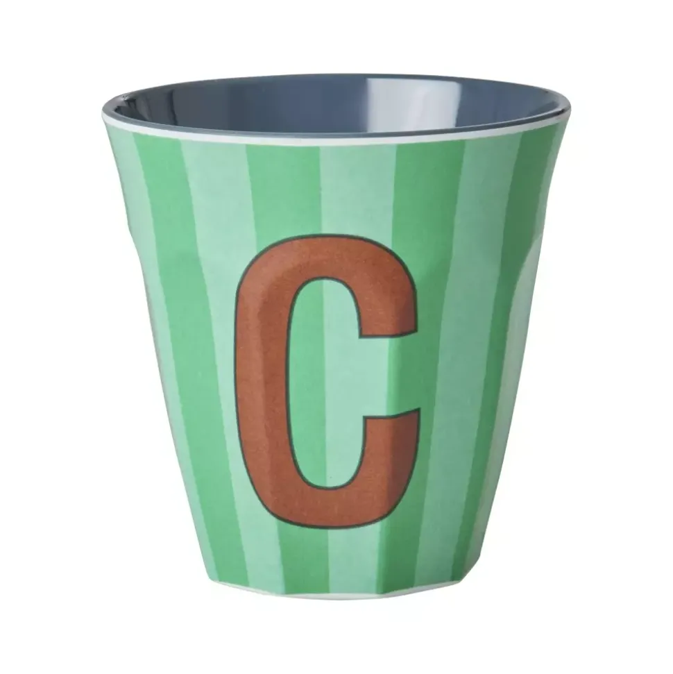 Melamin Bokstavkopp C H9 Striper