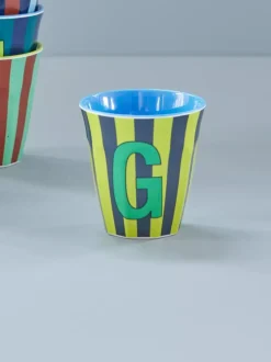 Melamin Bokstavkopp G H9 Striper