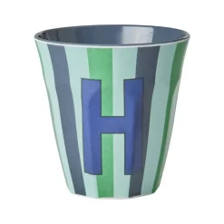 Melamin Bokstavkopp H H9 Striper