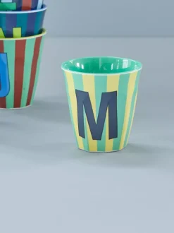 Melamin Bokstavkopp M H9 Striper