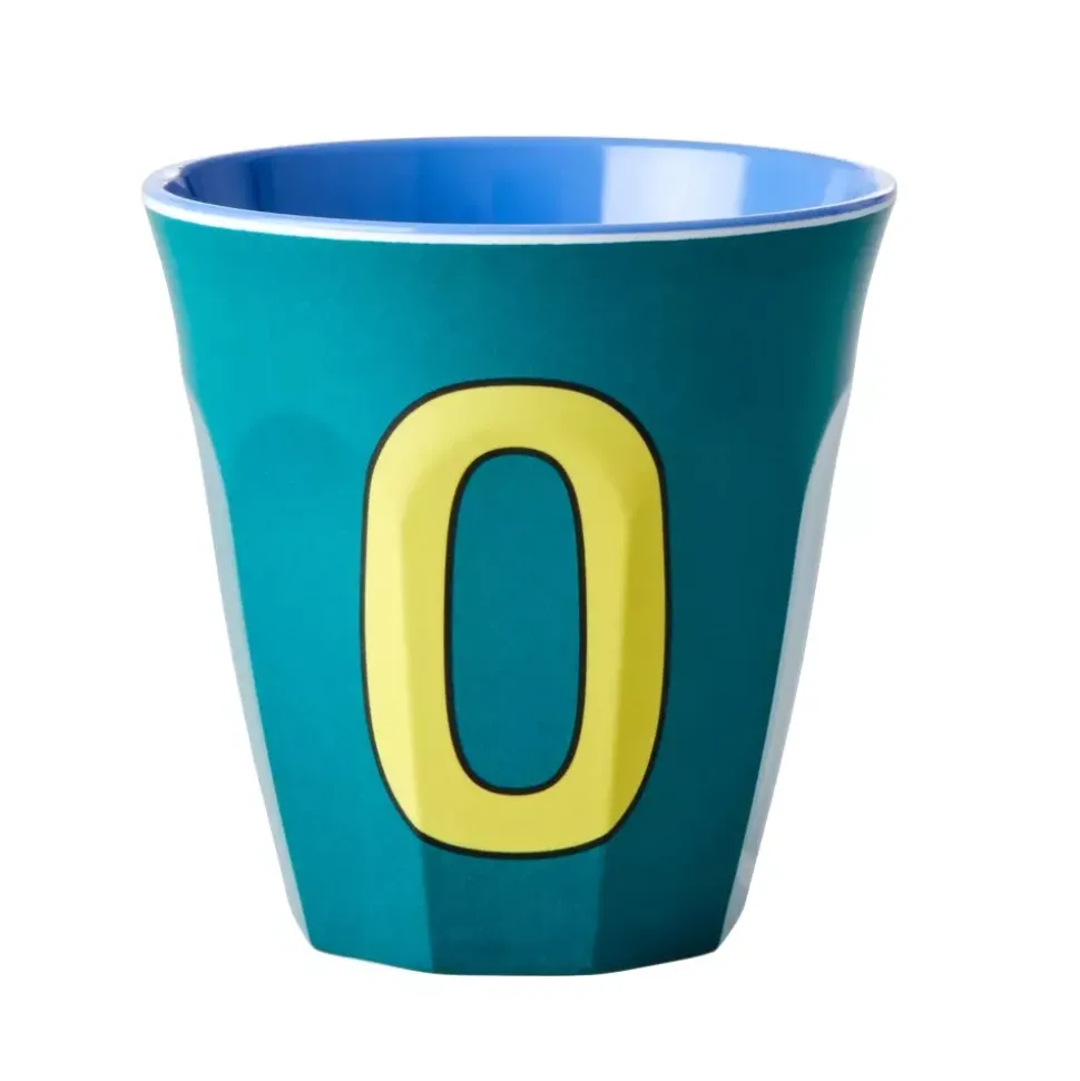 Melamin Bokstavkopp O H9 Blå
