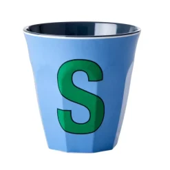 Melamin Bokstavkopp S H9 Blå