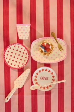 Melamin Kakeasjett Favorite Hearts Red Kiss