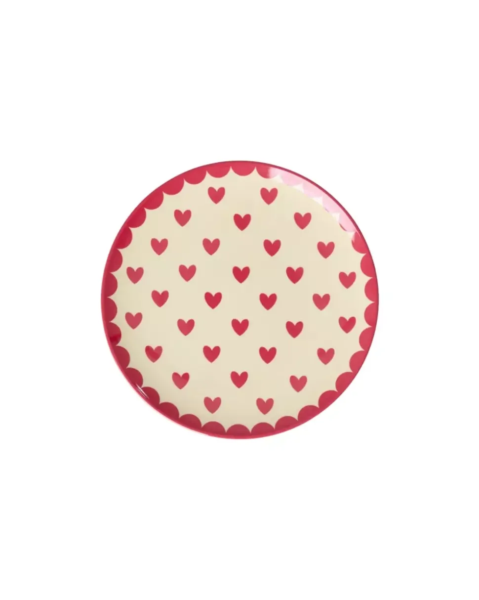 Melamin Kakeasjett Favorite Hearts Red Kiss