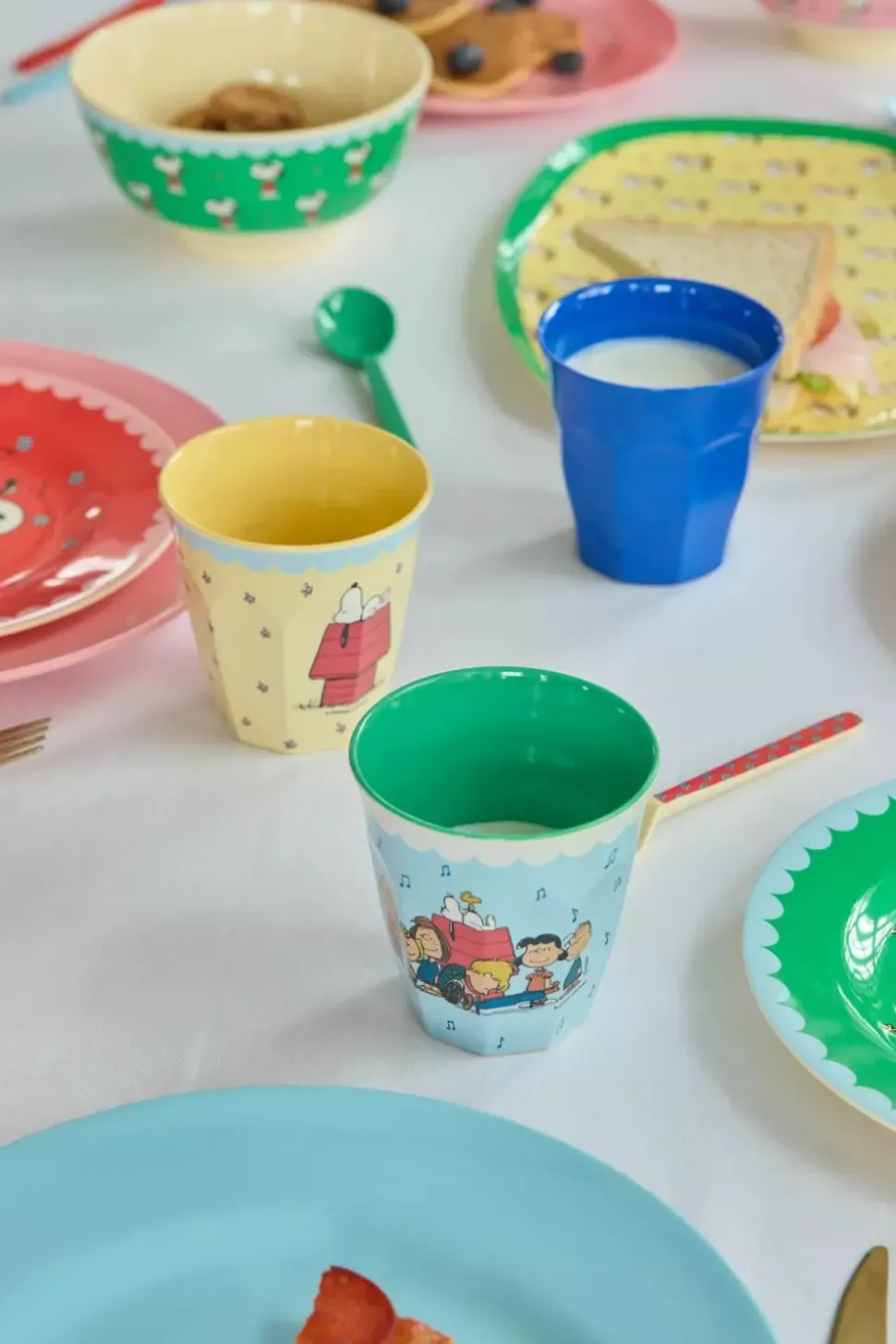 Melaminkopp Snoopy Blå H9
