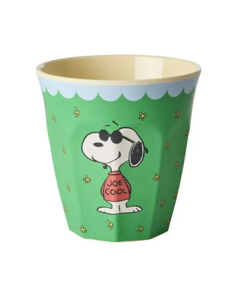 Melaminkopp Snoopy Grønn H9