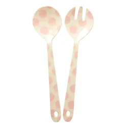 Melamin Salatbestikk Rosa Prikker L29