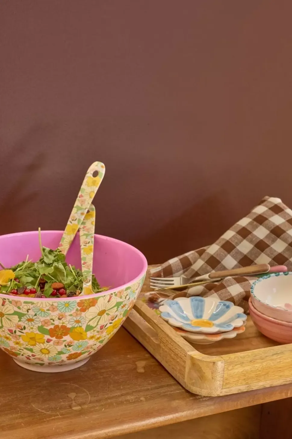 Melamin Salatbolle Flower Power