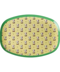 Melamintallerken Snoopy Gul