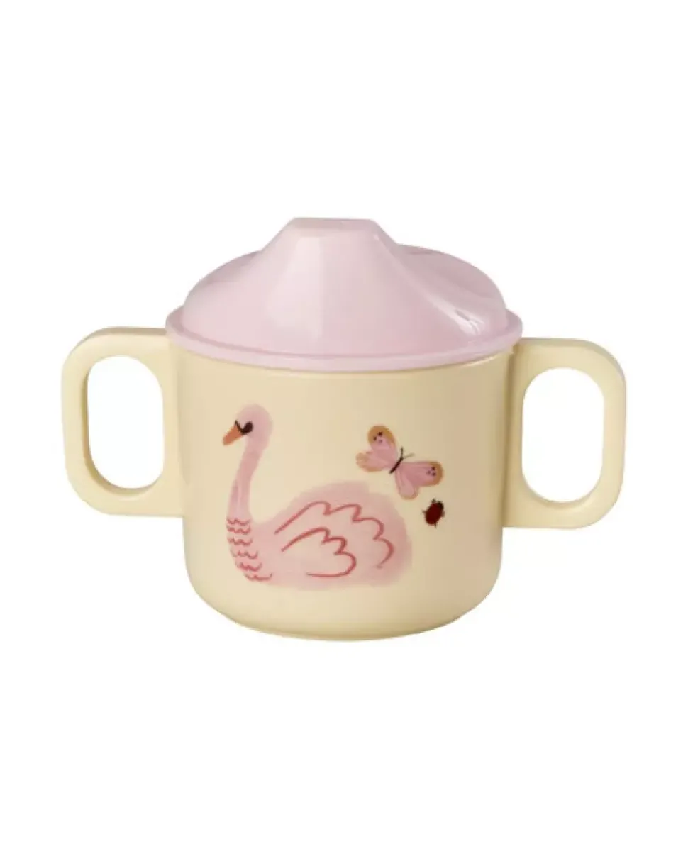 Melamin To-Håndtak Babykopp Rosa
