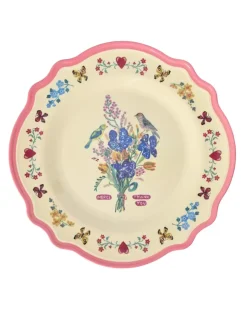 Melamin Vintage Middagstallerken Nathalie Lété Neon Rosa