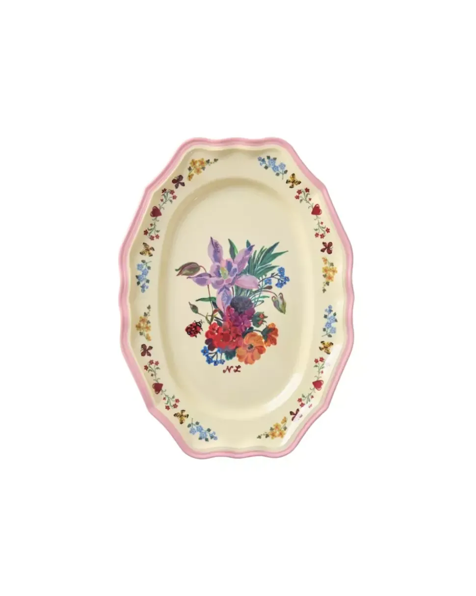 Melamin Vintage Serveringsfat Nathalie Lété Neon Rosa