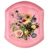 Metallbrett Med Blomsterbukett - Rosa