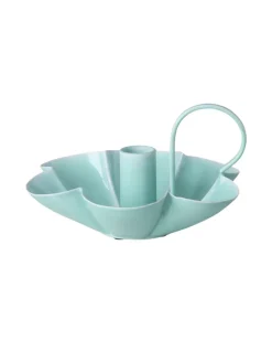 Metalllysestake I Blomsterform – Mint