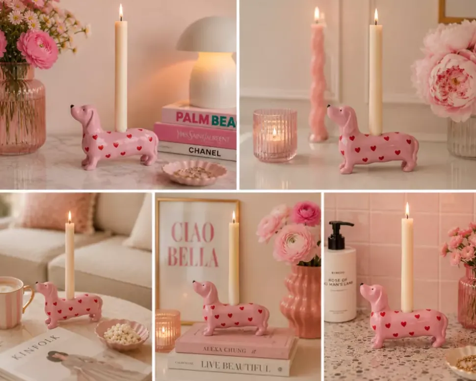 Mignon Lysestake Dachs Rosa