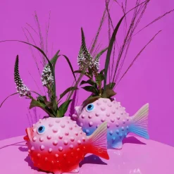 Mignon Vase Kulefisk Rosa/Blå
