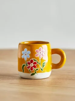 Millie Kopp Oransj Blomster Keramikk