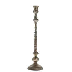 Misella Lysestake Antikk Sølv H49,5