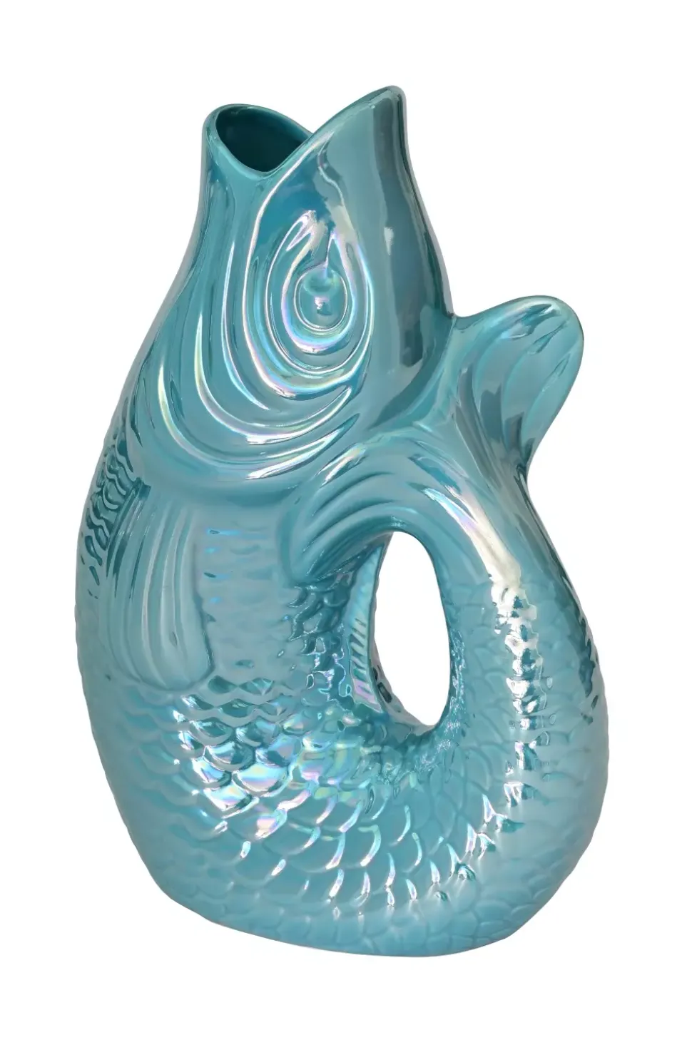 Monsieur Carafon Fiskevase L - Regnbueblå