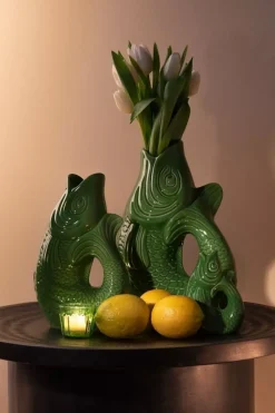 Monsieur Carafon Fiskevase S - Korallrød
