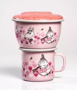 Moomin Emaljekopp - I hagen rosa