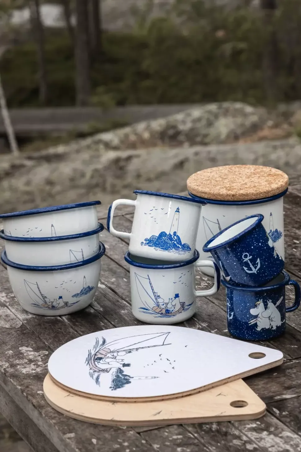 Moomin Emaljekopp - Sjømenn Hvit