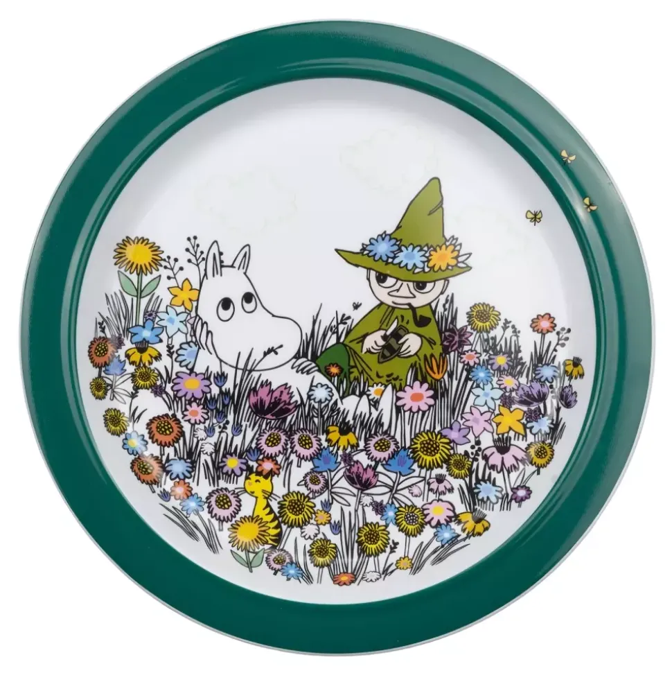 Moomin Eng Flat Tallerken Med Antiskli Grønn