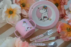 Moomin Eng Tallerken Med Sugekopp Rosa
