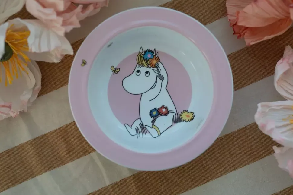 Moomin Eng Tallerken Med Sugekopp Rosa