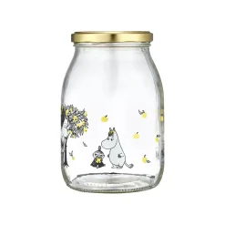 Moomin Glasskrukke + 4 Klistremerker 1 Liter