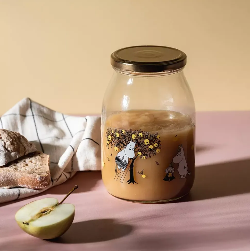 Moomin Glasskrukke + 4 Klistremerker 1 Liter