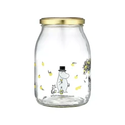 Moomin Glasskrukke + 4 Klistremerker 1 Liter
