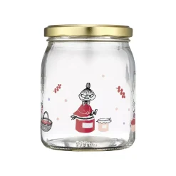 Moomin Glasskrukke + 4 Klistremerker 0,5 Liter