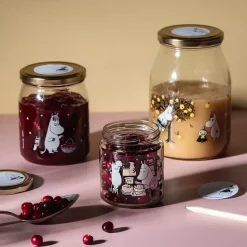 Moomin Glasskrukke + 4 Klistremerker 0,3 Liter