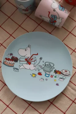 Moomin Picknick, Flat Tallerken, Lys Blå