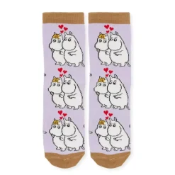 Moomin Sokker 36-42 Damer Klassisk Kjærlighet Moomintroll Og Snorkfrøken Lilla