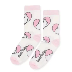 Moomin Sokker 36-42 Damer Klassisk Kjærlighet Hvit Og Rosa