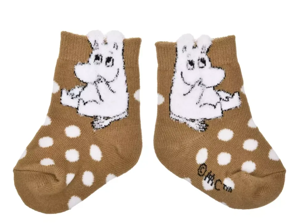 Moomin Sokker 25-27 Fluffy Baby Brun