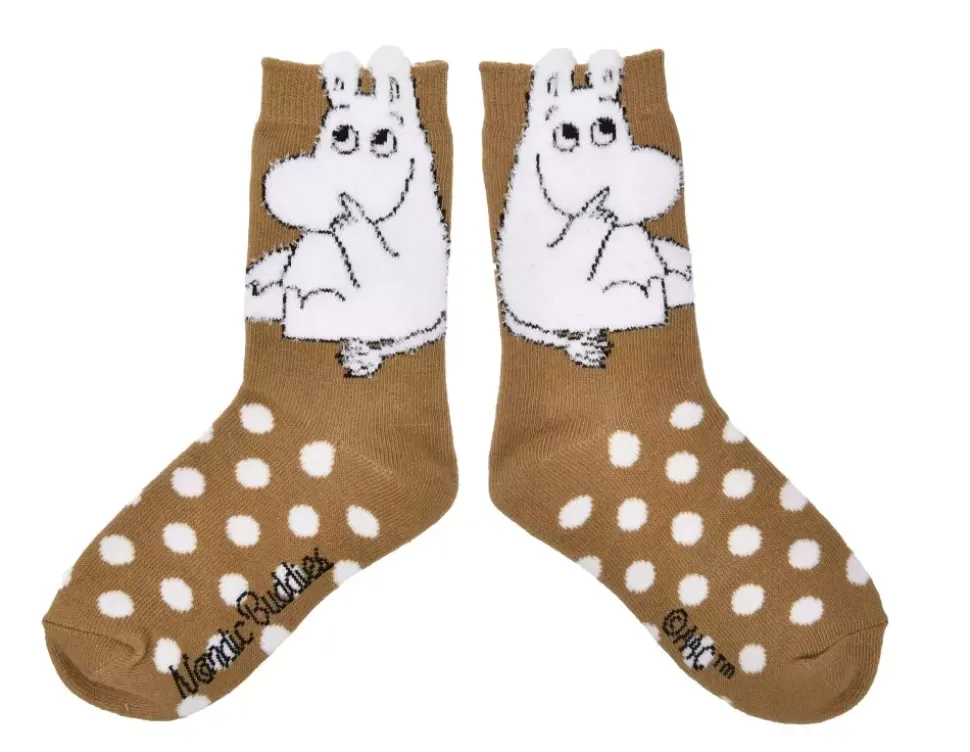 Moomin Sokker 19-21 Fluffy Baby Brun
