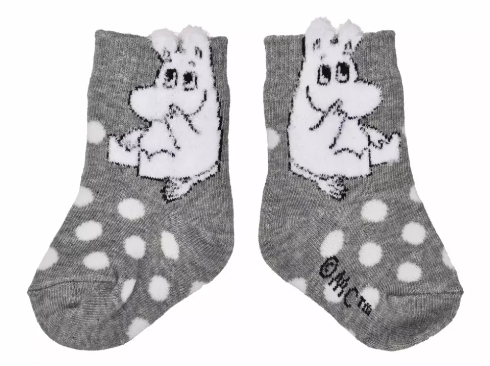 Moomin Sokker 25-27 Fluffy Baby Grå