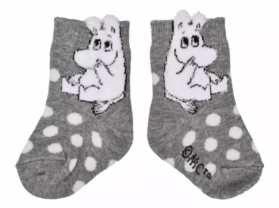 Moomin Sokker 22-24 Fluffy Baby Grå