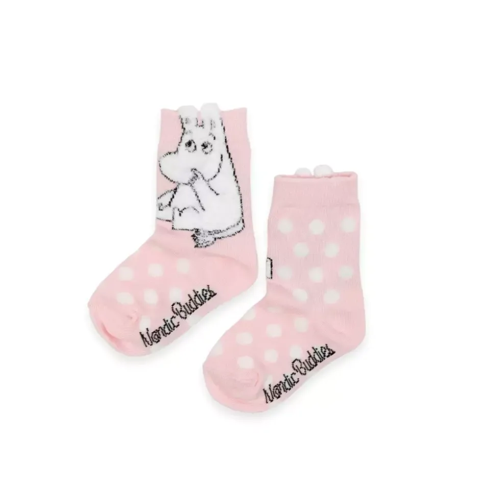 Moomin Sokker 19-21 Fluffy Baby Rosa