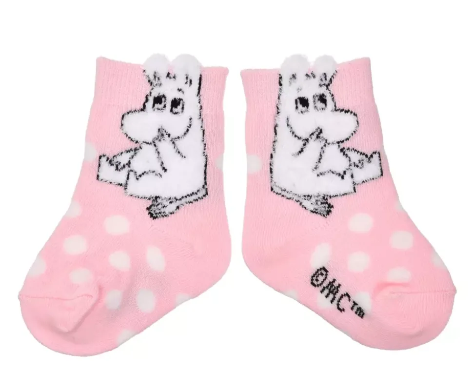 Moomin Sokker 28-31 Fluffy Barn Rosa