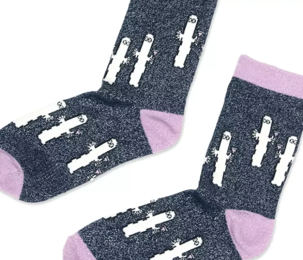 Moomin Sokker 36-42 Hattifnatterne Blå/Rosa