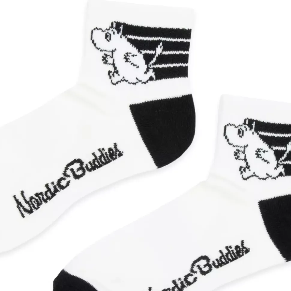 Moomin Sokker 36-42 Hvit & Svart Dame